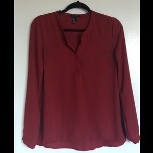 Dark Red Blouse